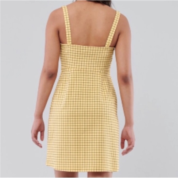 Hollister 90s Yellow Plaid Dress - Size S - Picture 5 of 10